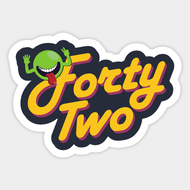 Forty-two Sticker by maped